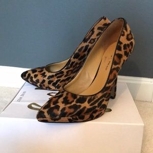 Nine West Love Fury Leopard Pony Hair Pump Size 10